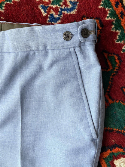Vintage 1970s Pale Blue Flared Trousers W32 / L31