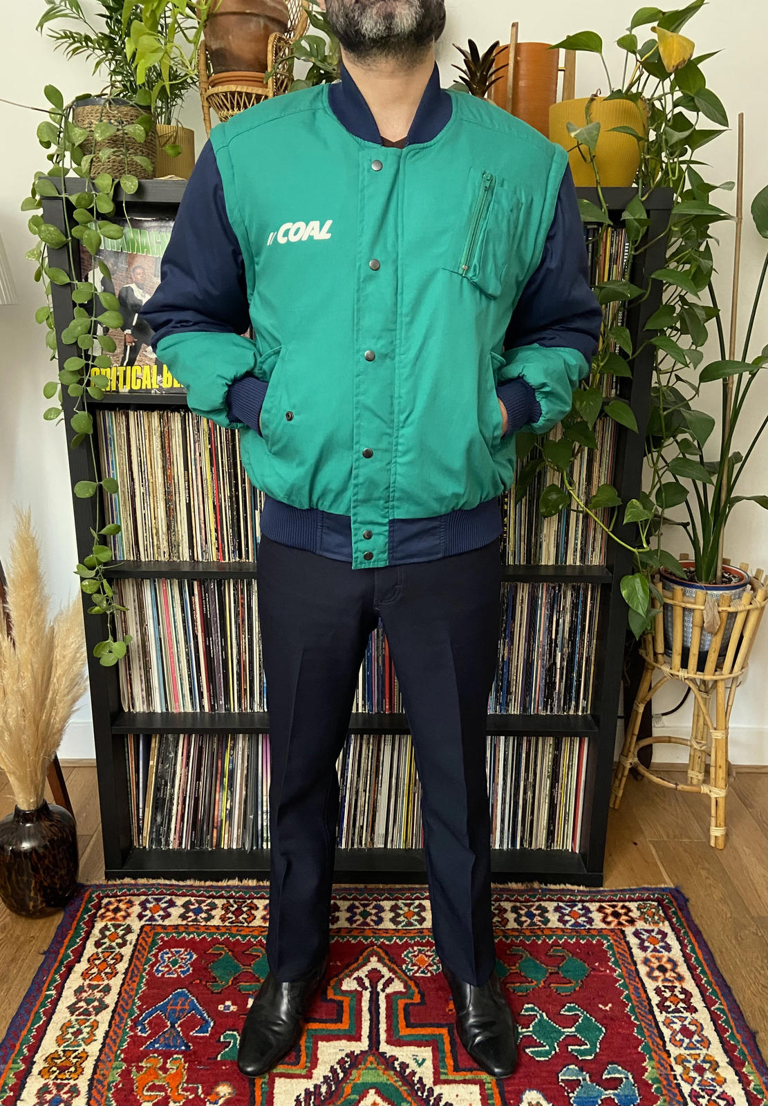Vintage 1980s Panoply Worker Bomber Jacket With Detachable Sleeves