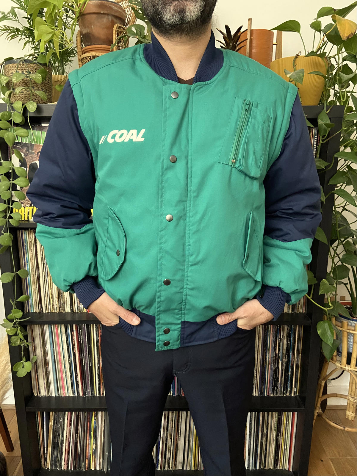 Vintage 1980s Panoply Worker Bomber Jacket With Detachable Sleeves