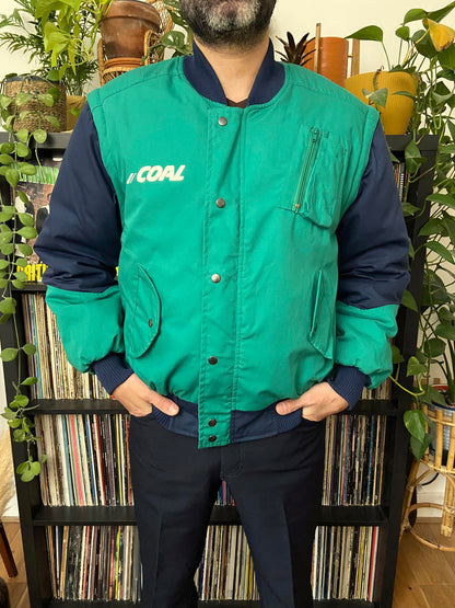 Vintage 1980s Panoply Worker Bomber Jacket With Detachable Sleeves