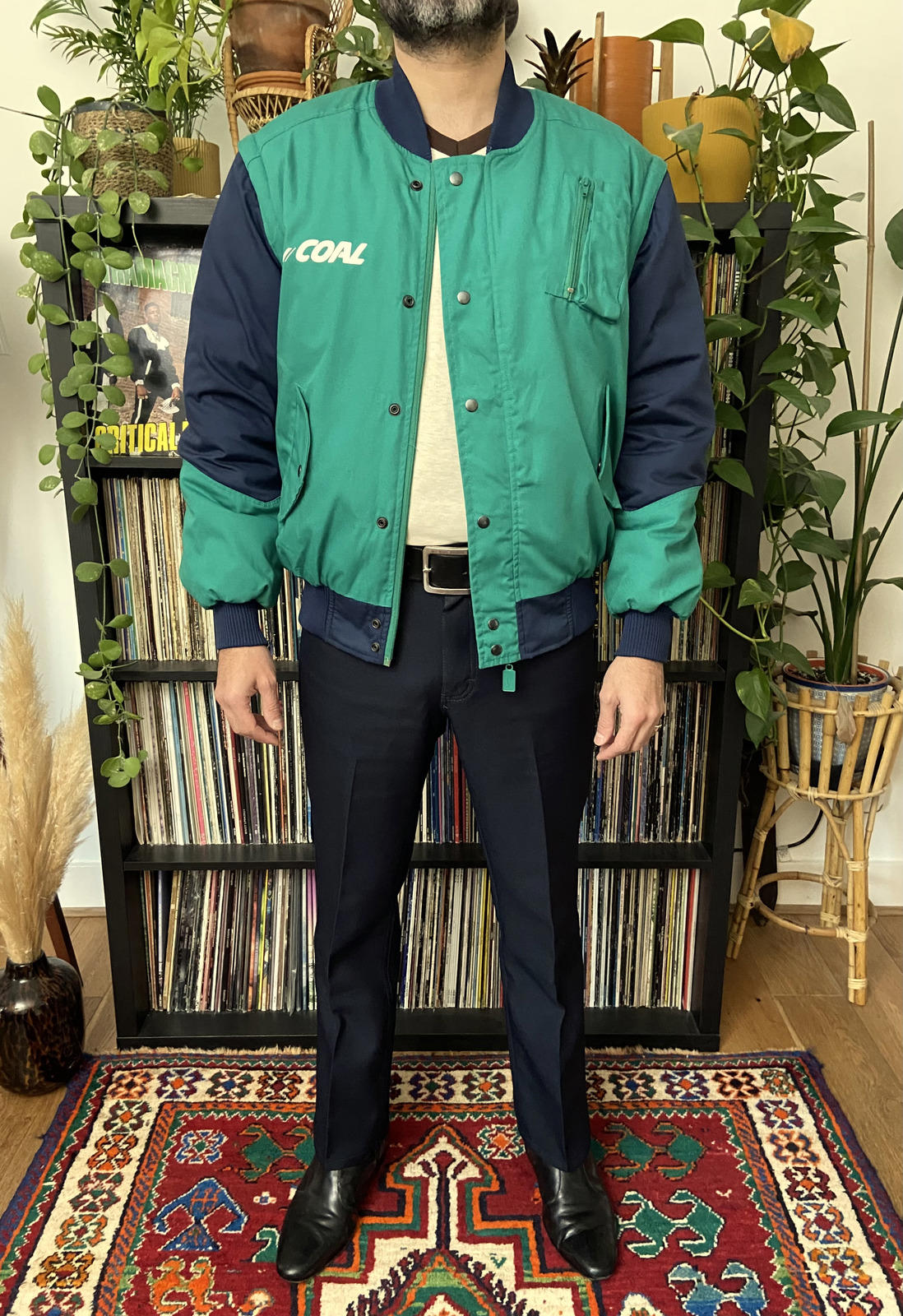 Vintage 1980s Panoply Worker Bomber Jacket With Detachable Sleeves