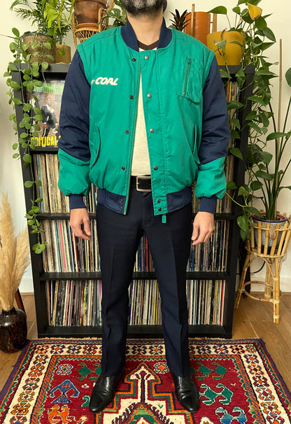 Vintage 1980s Panoply Worker Bomber Jacket With Detachable Sleeves