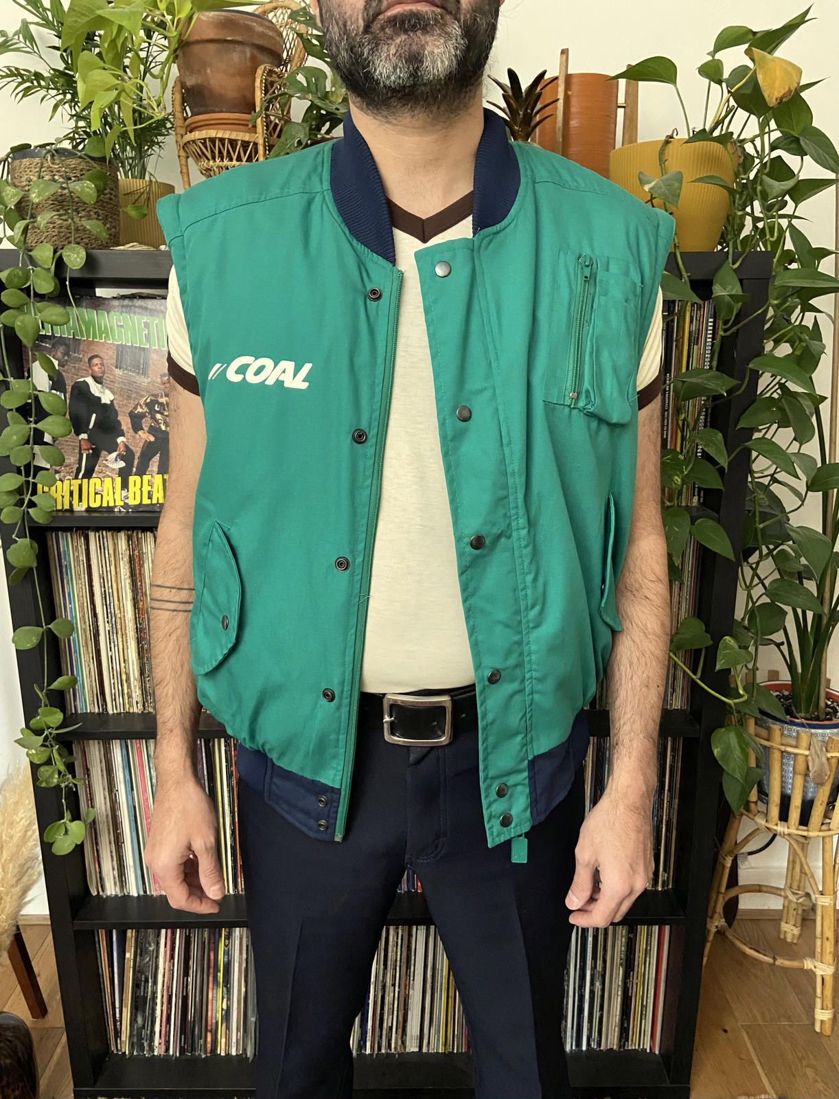 Vintage 1980s Panoply Worker Bomber Jacket With Detachable Sleeves