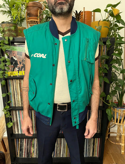 Vintage 1980s Panoply Worker Bomber Jacket With Detachable Sleeves