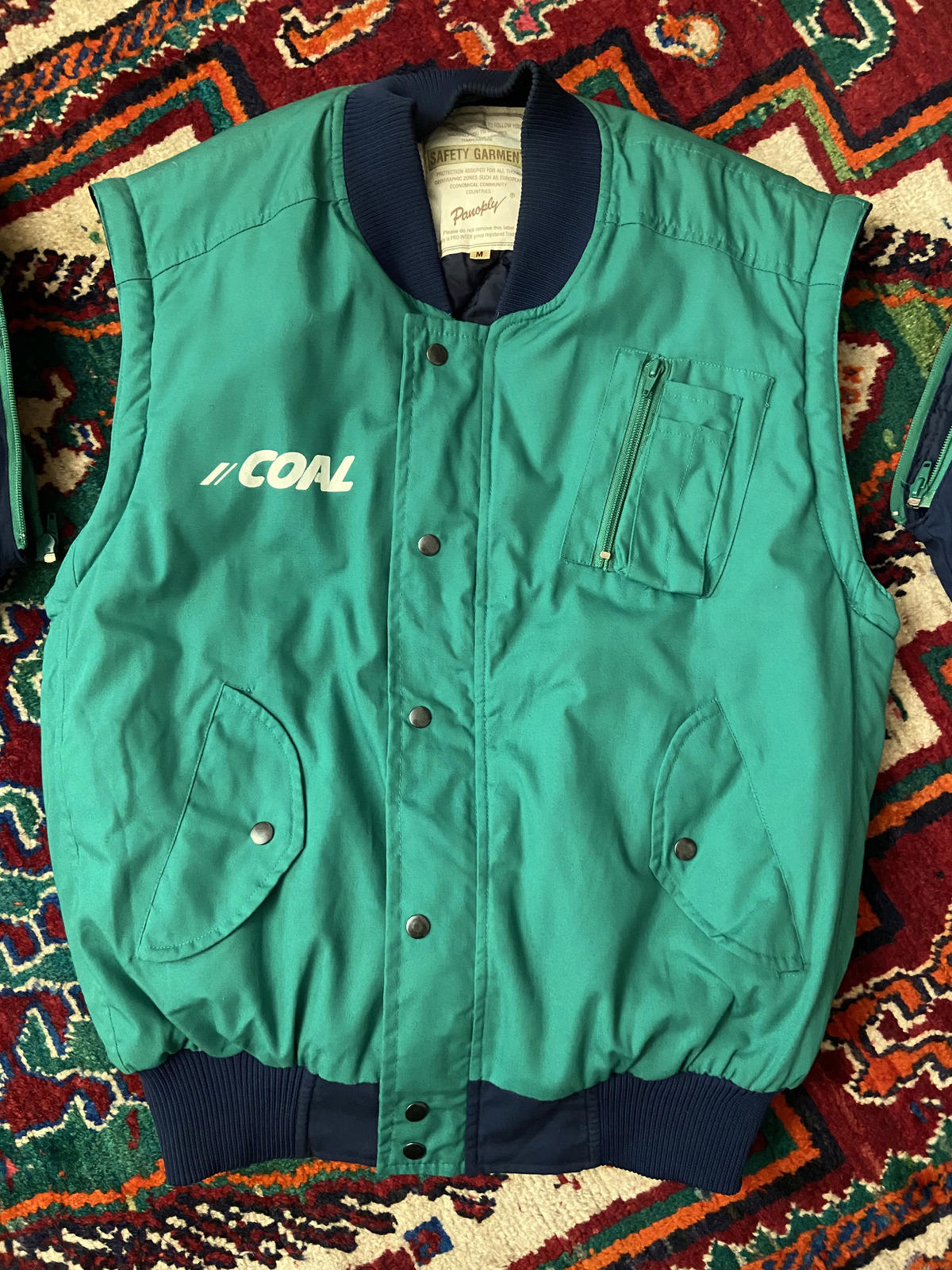 Vintage 1980s Panoply Worker Bomber Jacket With Detachable Sleeves