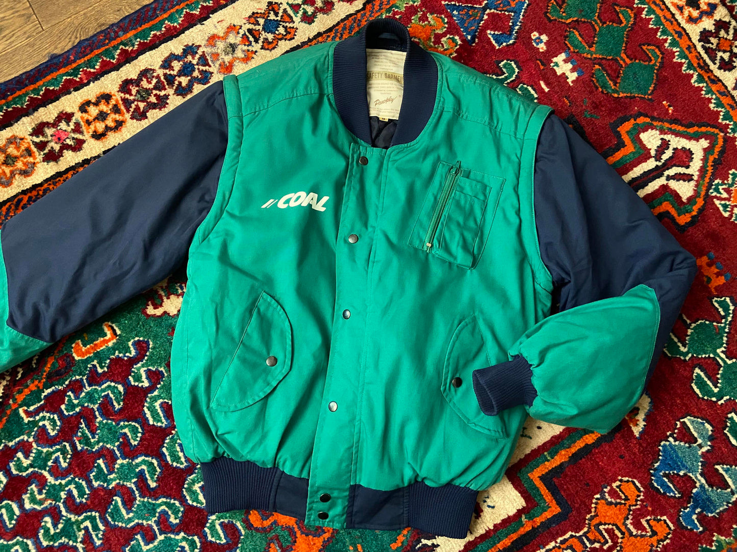 Vintage 1980s Panoply Worker Bomber Jacket With Detachable Sleeves