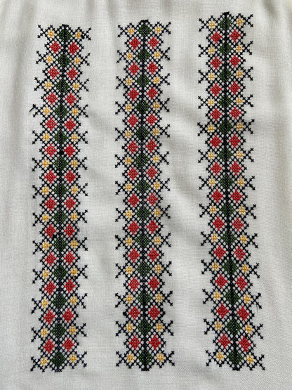 Vintage 1970s Red Embroidered Folk Top