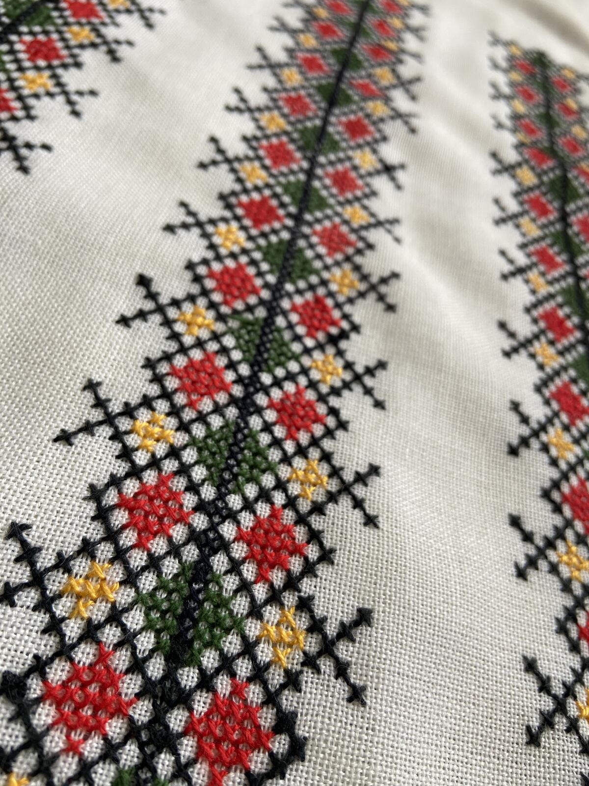 Vintage 1970s Red Embroidered Folk Top