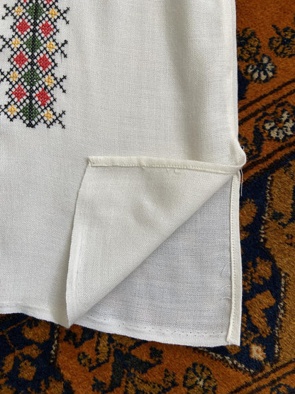 Vintage 1970s Red Embroidered Folk Top