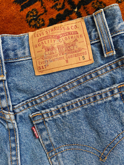 Vintage Levis 517 Denim Shorts W28