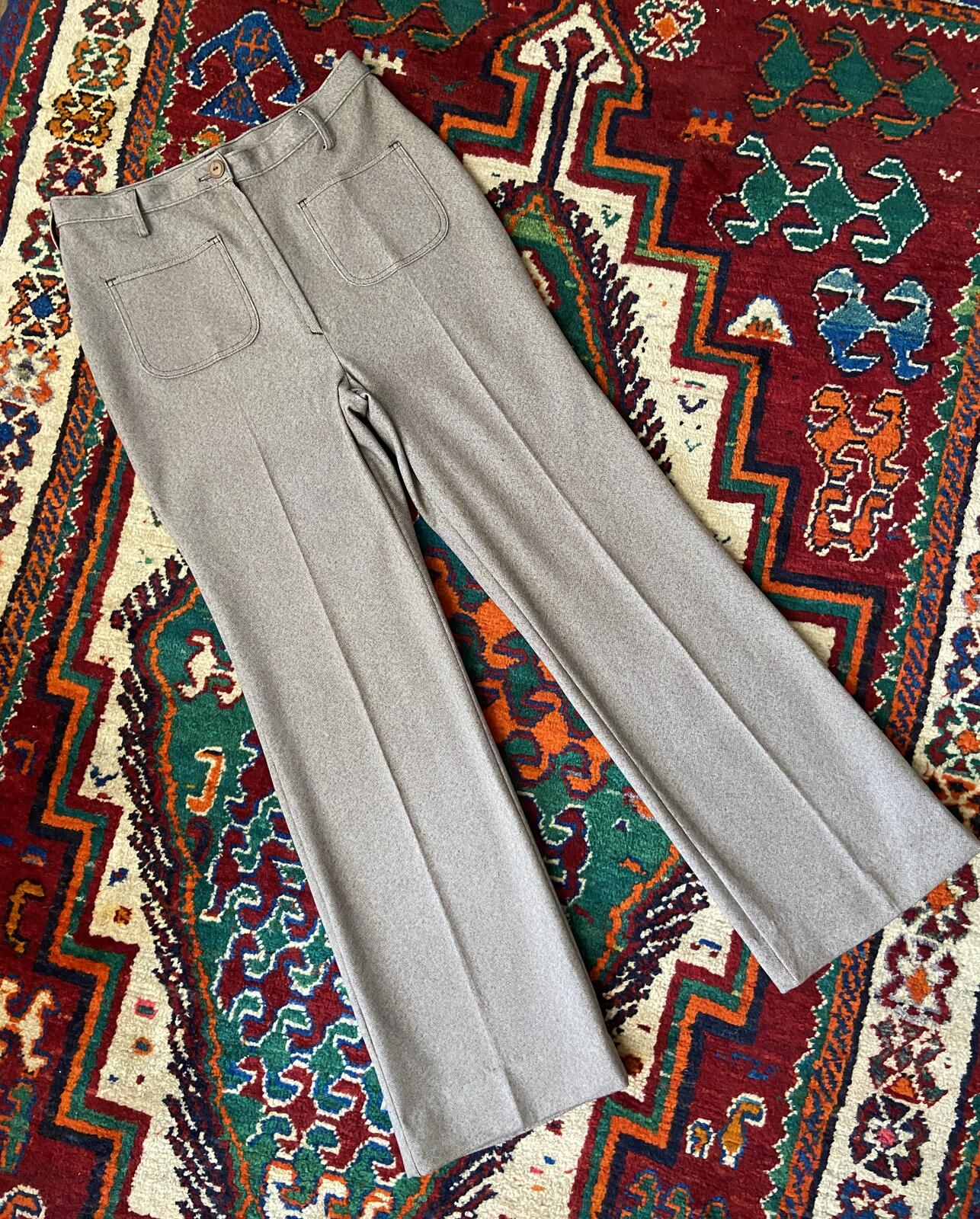 Vintage 1970s St Michael Wide Leg Trousers W31