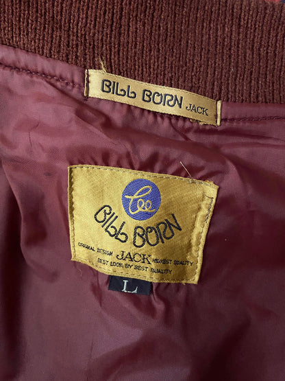 Vintage 90s Japanese Lee Bill Born Suedette Bomber Jacket
