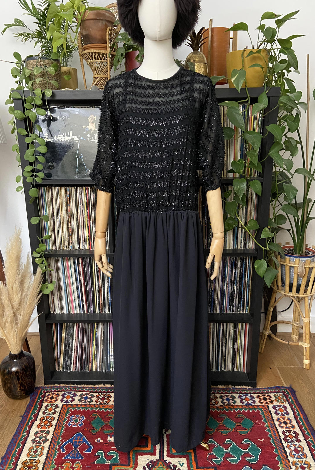Vintage 1980s Black C&A Cocktail Dress