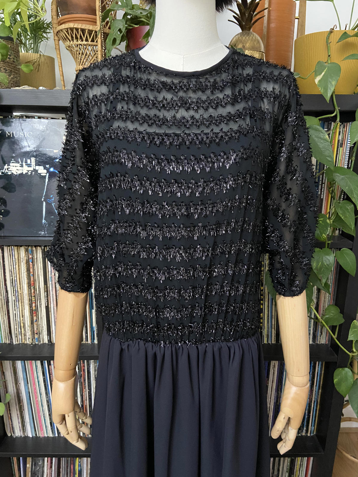 Vintage 1980s Black C&A Cocktail Dress