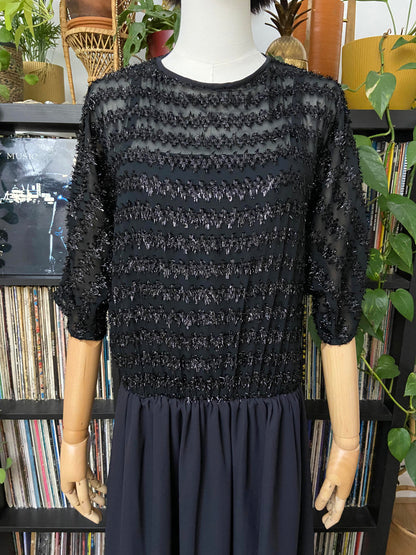 Vintage 1980s Black C&A Cocktail Dress