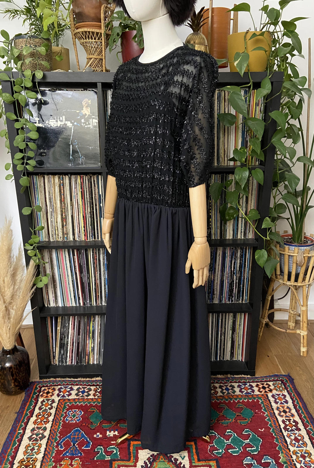Vintage 1980s Black C&A Cocktail Dress