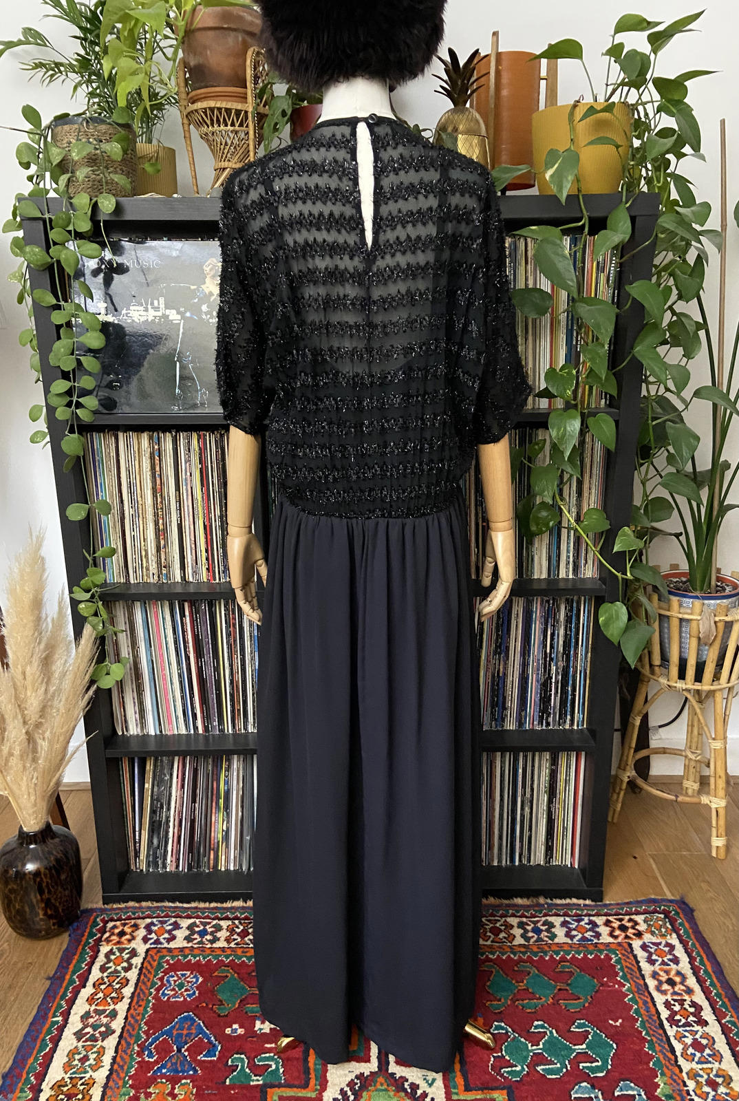 Vintage 1980s Black C&A Cocktail Dress