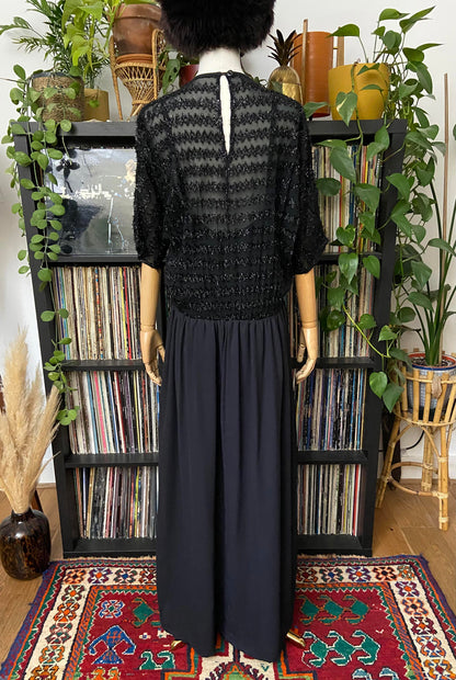 Vintage 1980s Black C&A Cocktail Dress