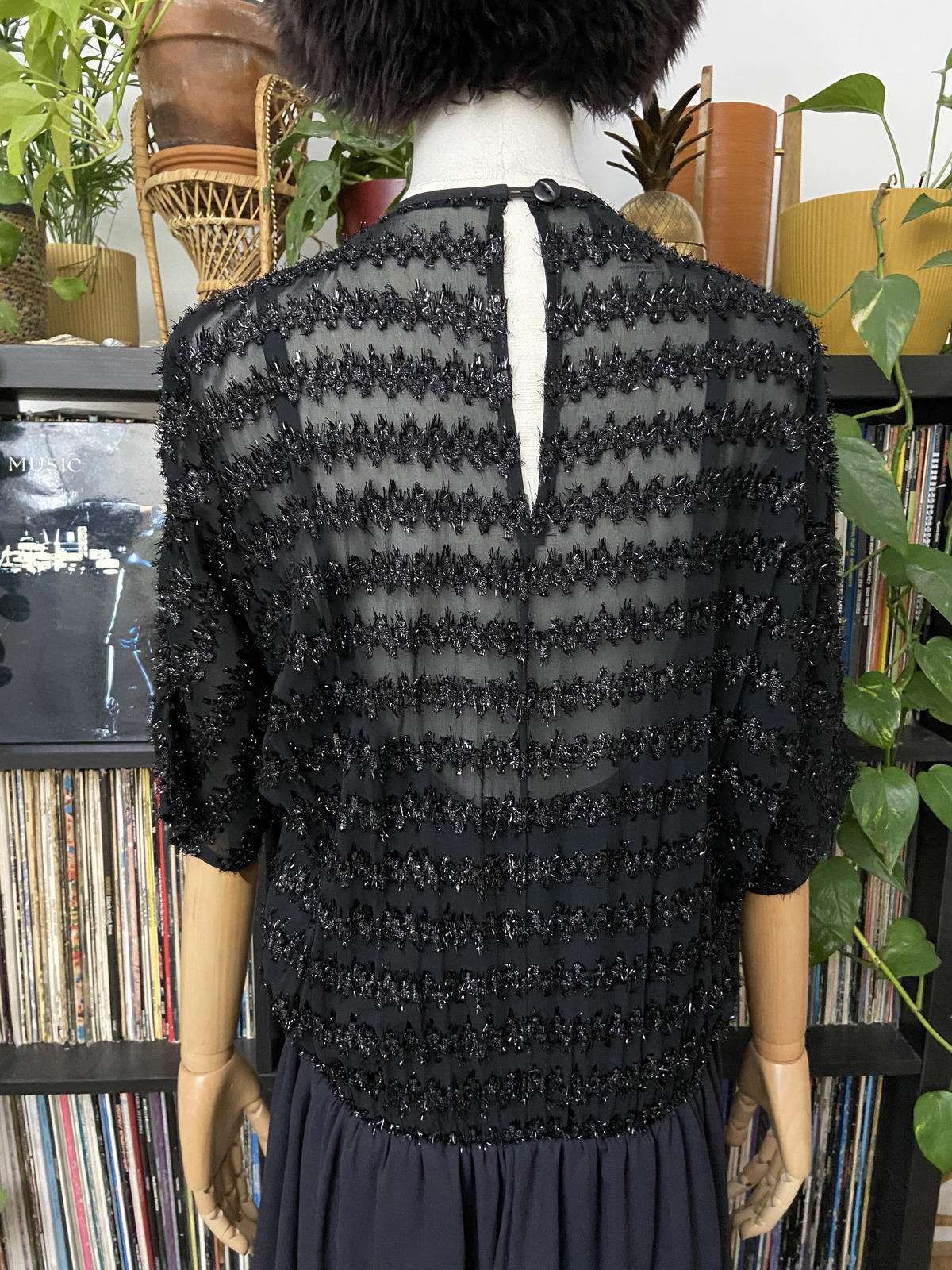 Vintage 1980s Black C&A Cocktail Dress