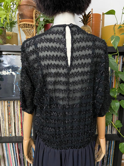 Vintage 1980s Black C&A Cocktail Dress