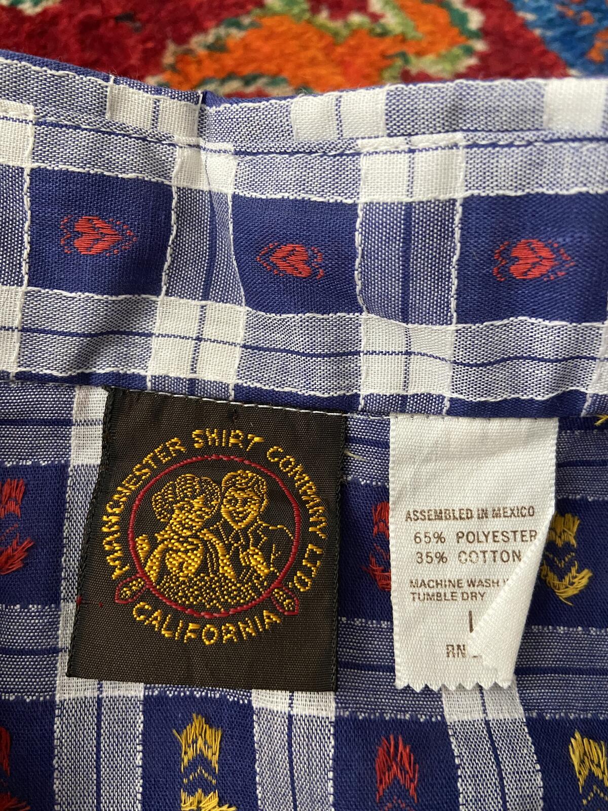 Vintage 1970s Deadstock Woven Pattern Western Shirt