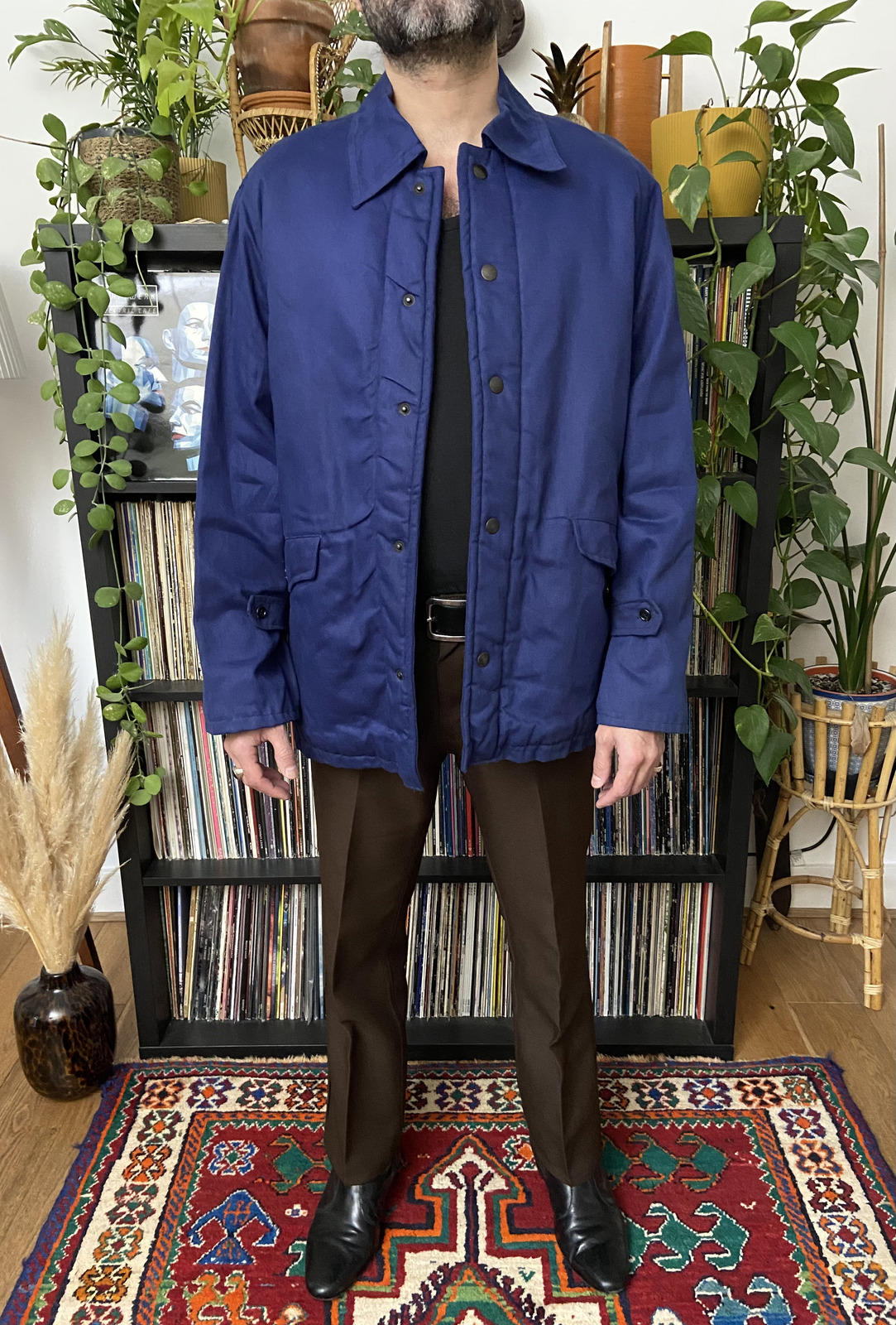 Vintage Fleece Lined French Worker Jacket