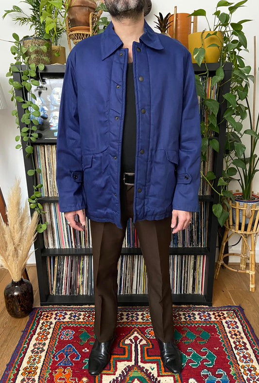 Vintage Fleece Lined French Worker Jacket