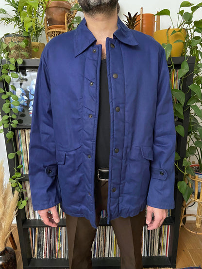 Vintage Fleece Lined French Worker Jacket