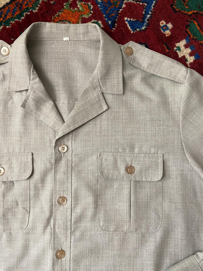 Vintage 1980s Linen Safari Shacket