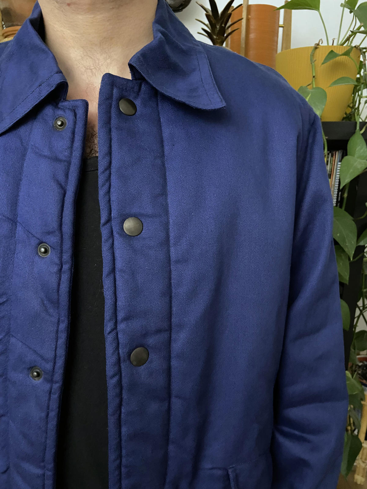 Vintage Fleece Lined French Worker Jacket