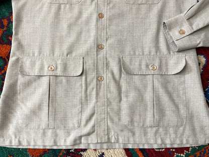 Vintage 1980s Linen Safari Shacket