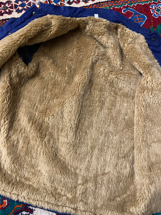 Vintage Fleece Lined French Worker Jacket