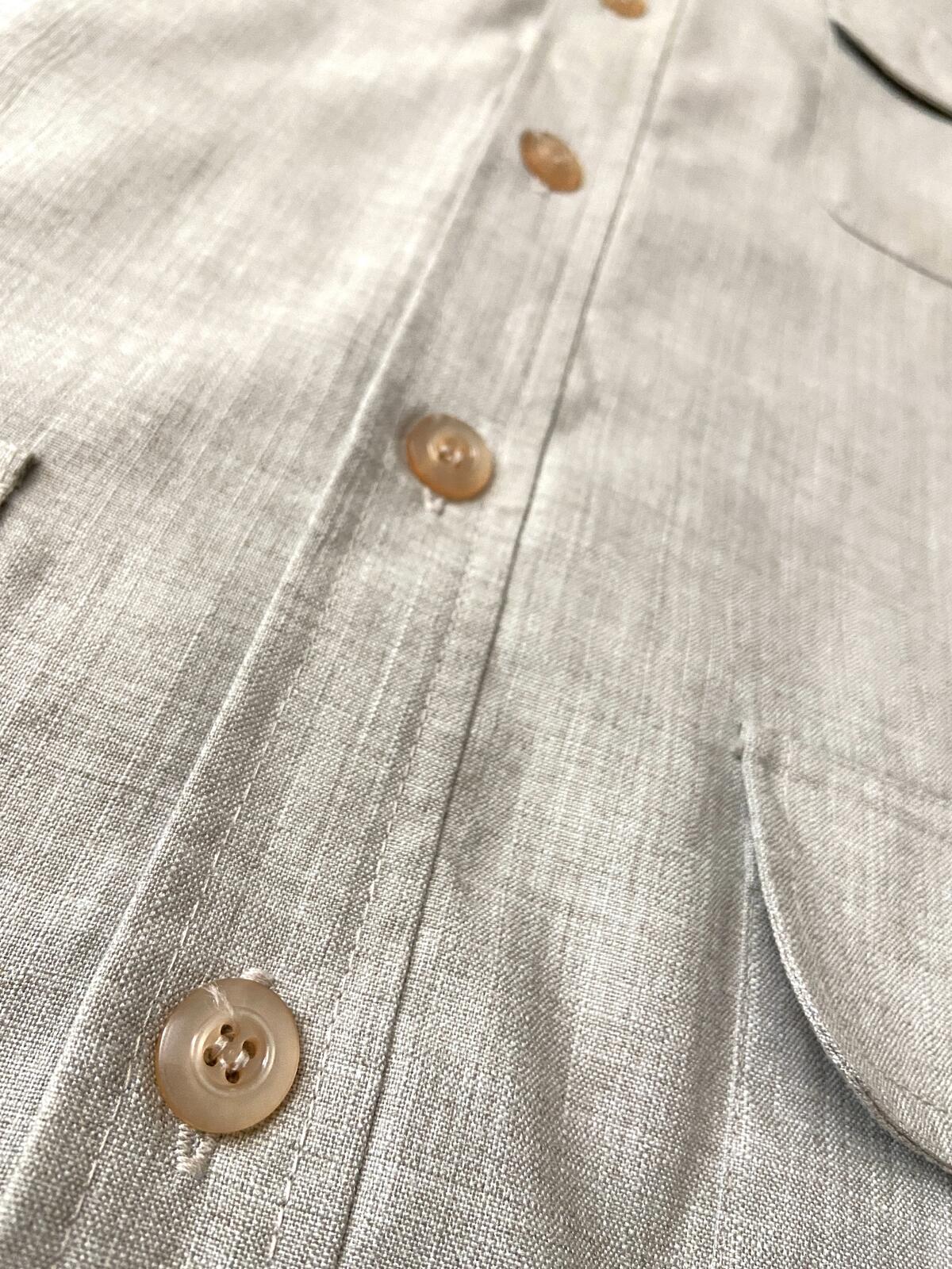 Vintage 1980s Linen Safari Shacket