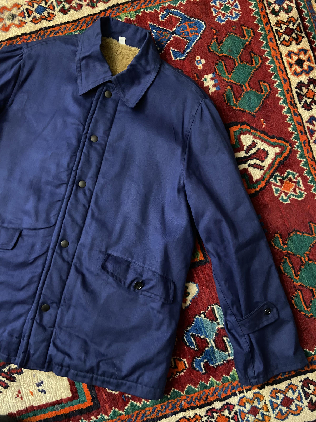 Vintage Fleece Lined French Worker Jacket