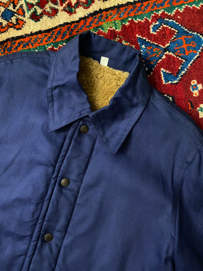 Vintage Fleece Lined French Worker Jacket