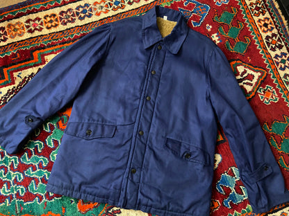 Vintage Fleece Lined French Worker Jacket