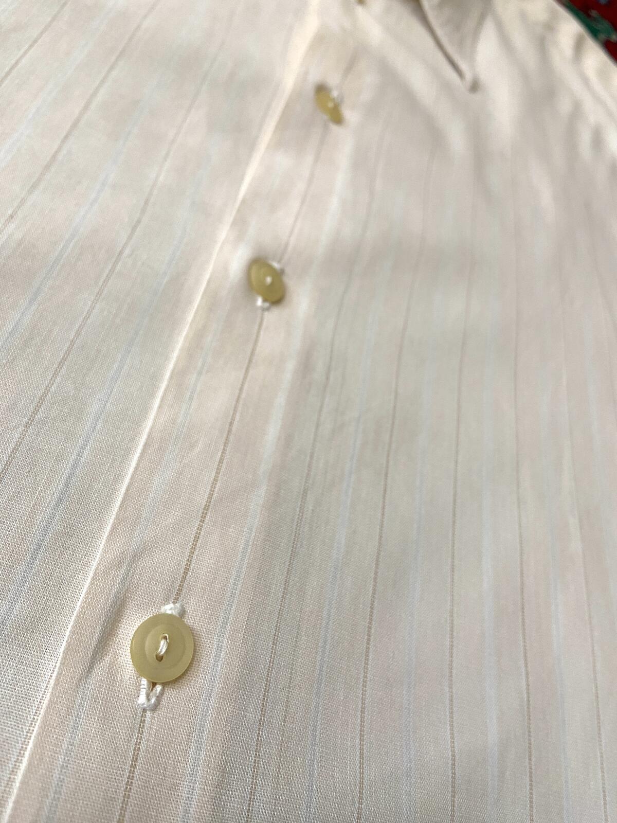 Vintage 1970s Cream Dagger Collar Shirt