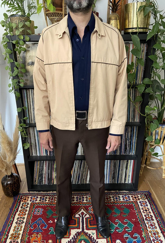 Vintage 1970s Beige Sports Jacket