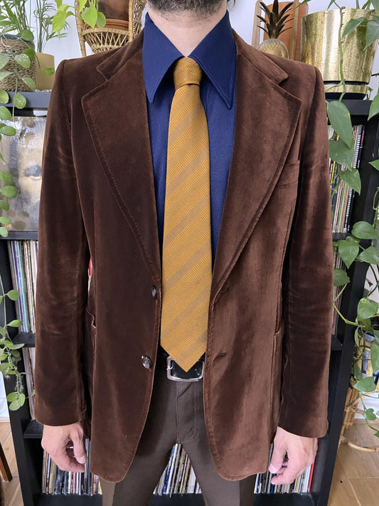 Vintage 1970s Tootal Bronze Patterned Tie