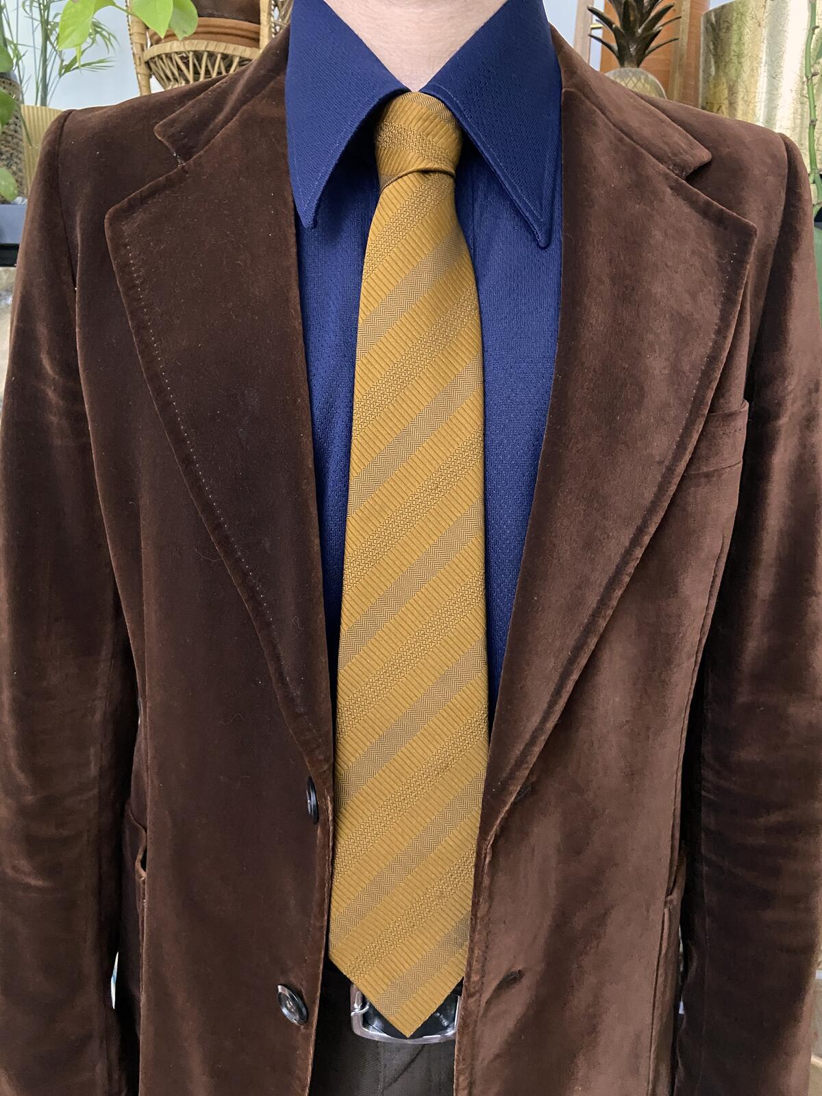 Vintage 1970s Tootal Bronze Patterned Tie