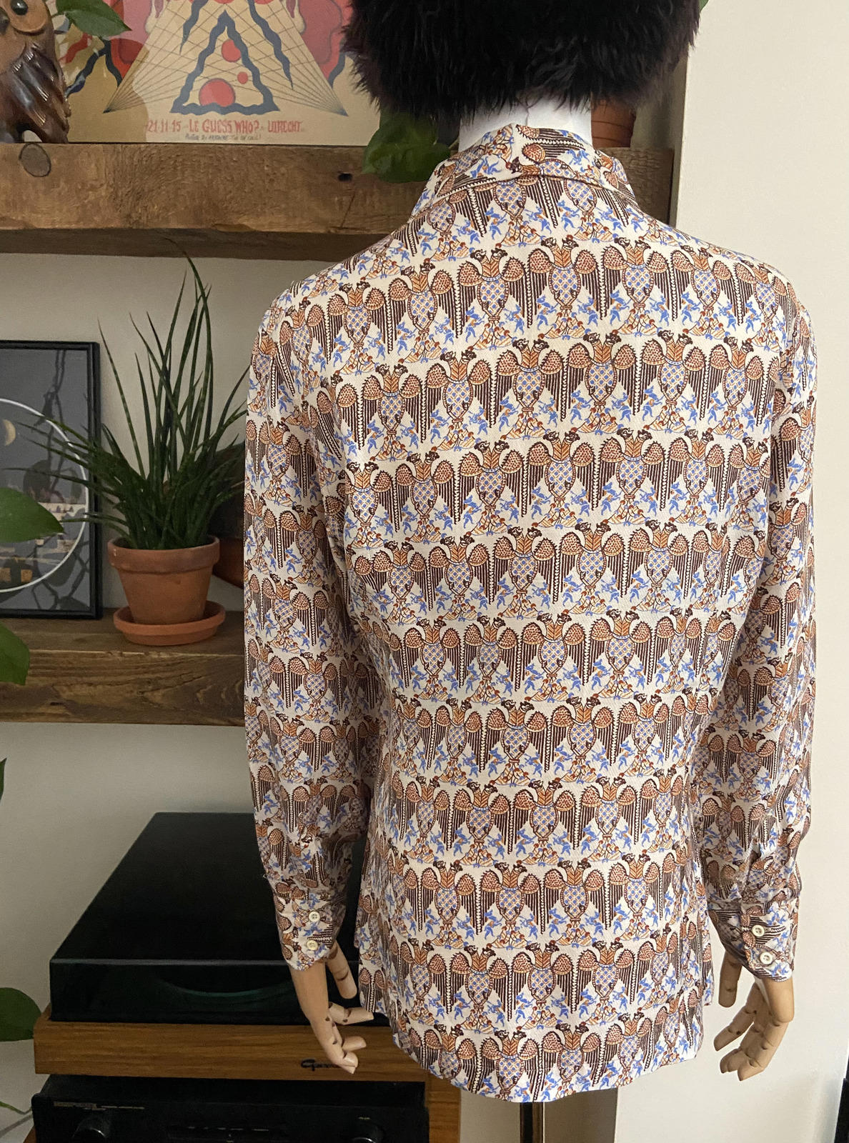 Vintage 1970s Medieval Print Shirt