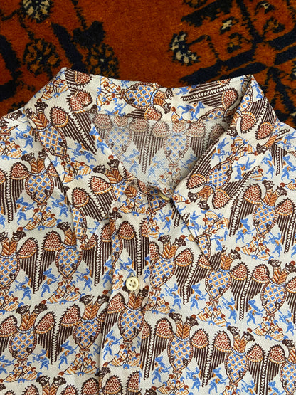 Vintage 1970s Medieval Print Shirt