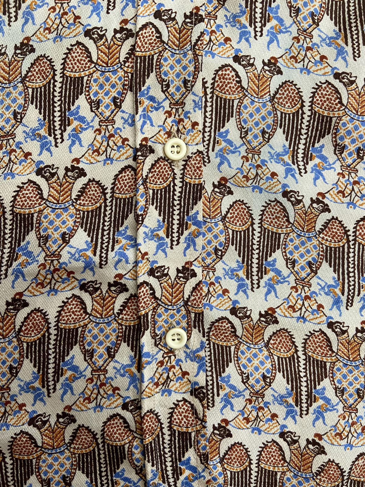Vintage 1970s Medieval Print Shirt