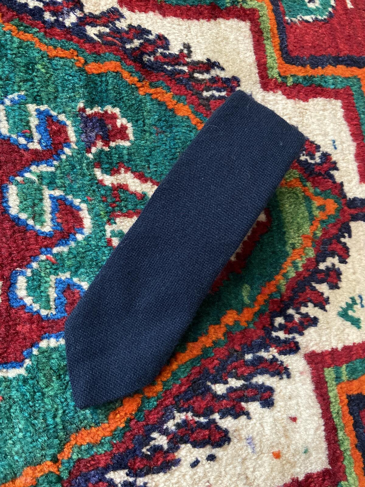Vintage 1970s Pierre Van Buck Knitted Navy Tie