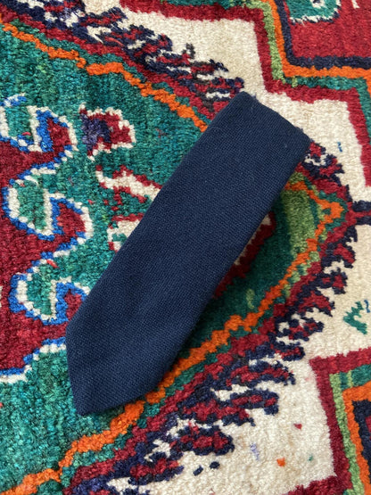 Vintage 1970s Pierre Van Buck Knitted Navy Tie