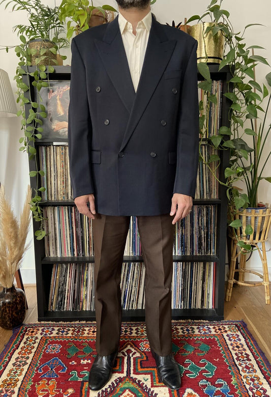 Vintage 1980s Yves Saint Laurent Double Breasted Blazer Jacket