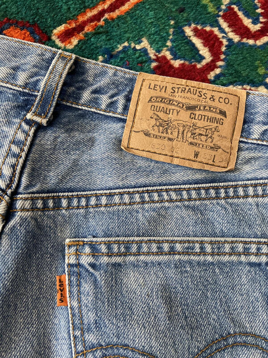 Vintage 1980s Levi's 630 Orange Tab Jeans W31 / L26