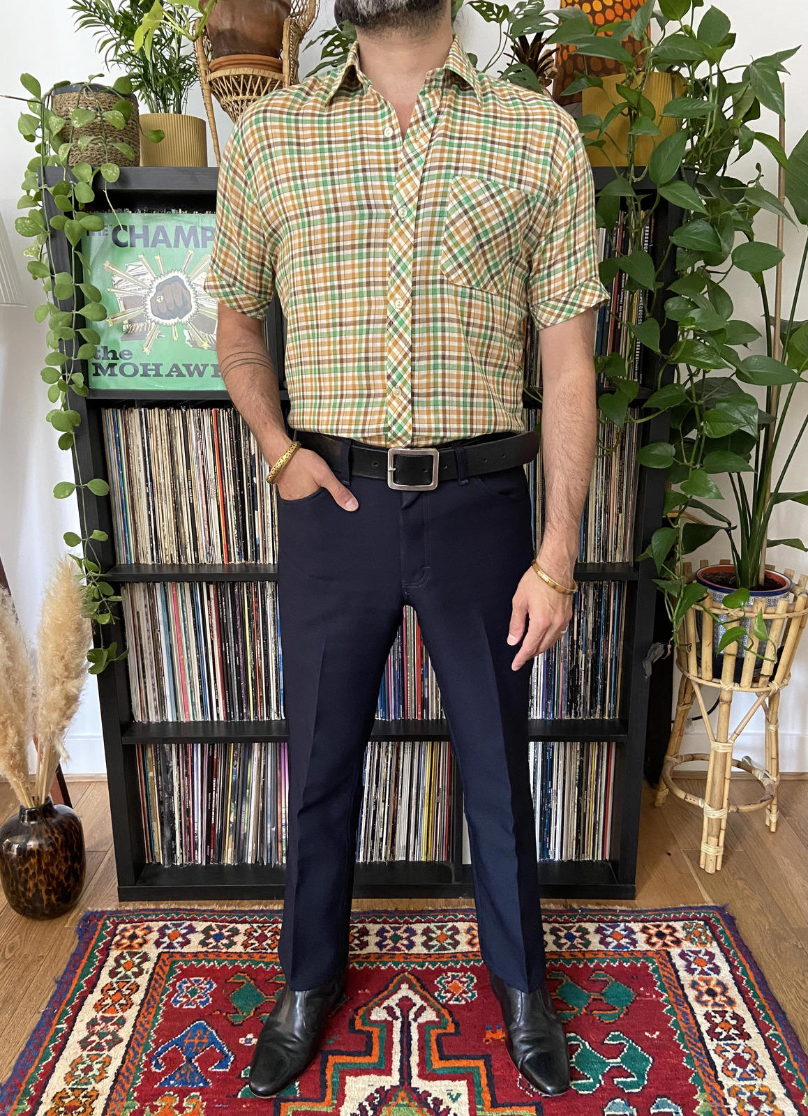 Vintage 1970s Short-Sleeved Checked Shirt