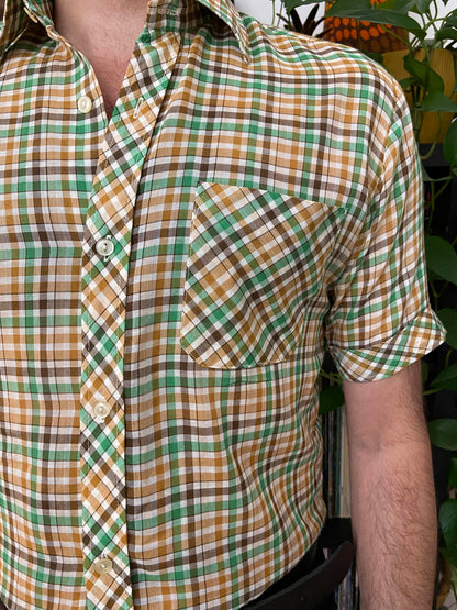 Vintage 1970s Short-Sleeved Checked Shirt