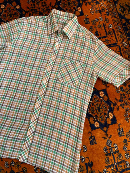 Vintage 1970s Short-Sleeved Checked Shirt